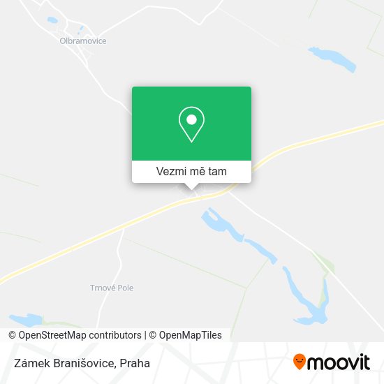 Zámek Branišovice mapa
