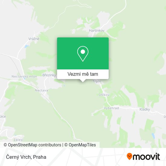 Černý Vrch mapa