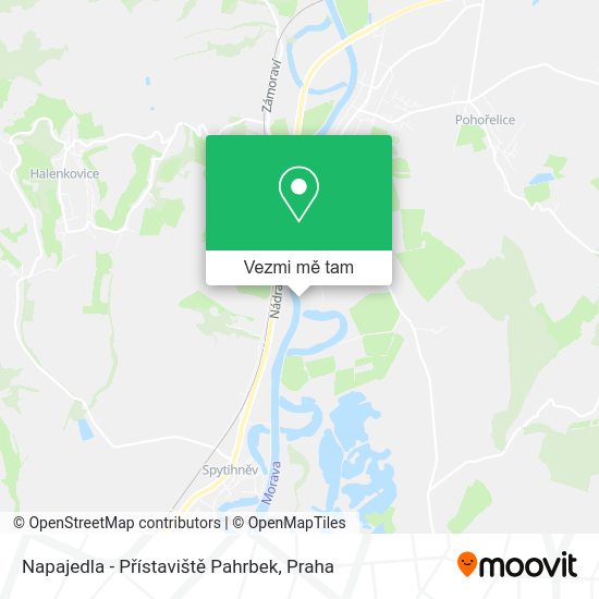 Napajedla - Přístaviště Pahrbek mapa
