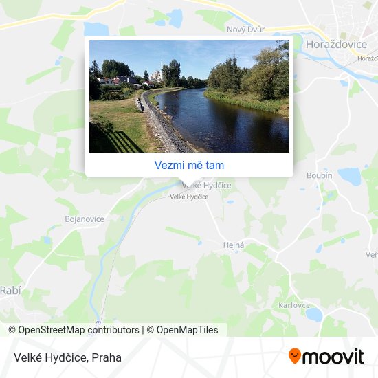 Velké Hydčice mapa