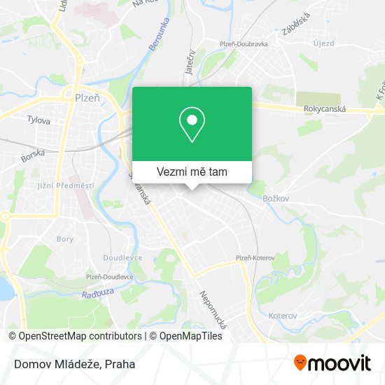 Domov Mládeže mapa