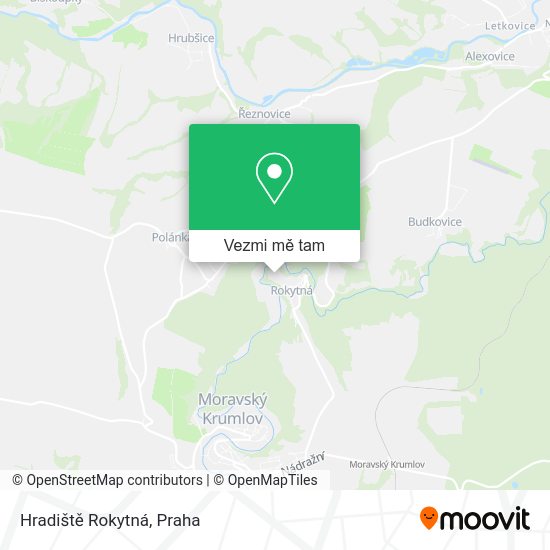 Hradiště Rokytná mapa