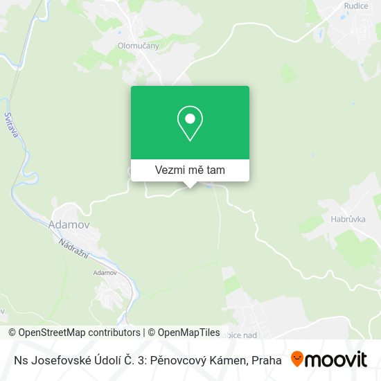 Ns Josefovské Údolí Č. 3: Pěnovcový Kámen mapa