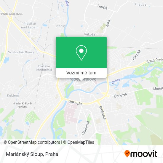 Mariánský Sloup mapa