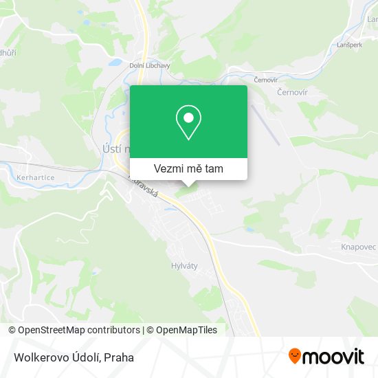 Wolkerovo Údolí mapa