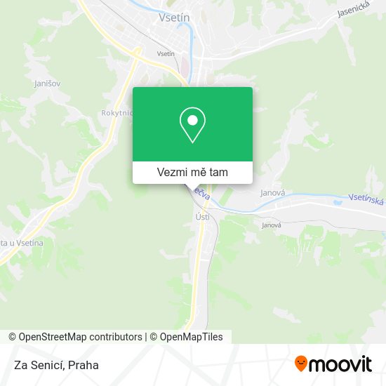 Za Senicí mapa
