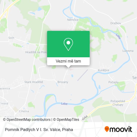Pomník Padlých V I. Sv. Válce mapa