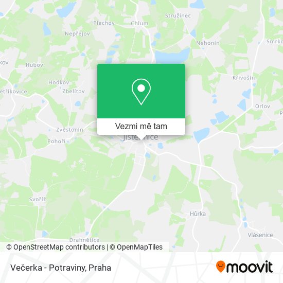 Večerka - Potraviny mapa