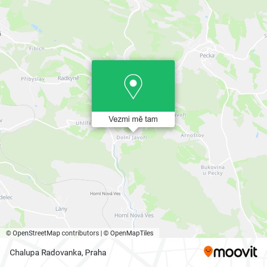 Chalupa Radovanka mapa