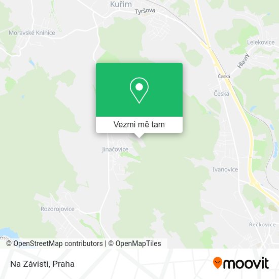 Na Závisti mapa