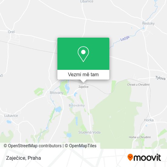 Zaječice mapa