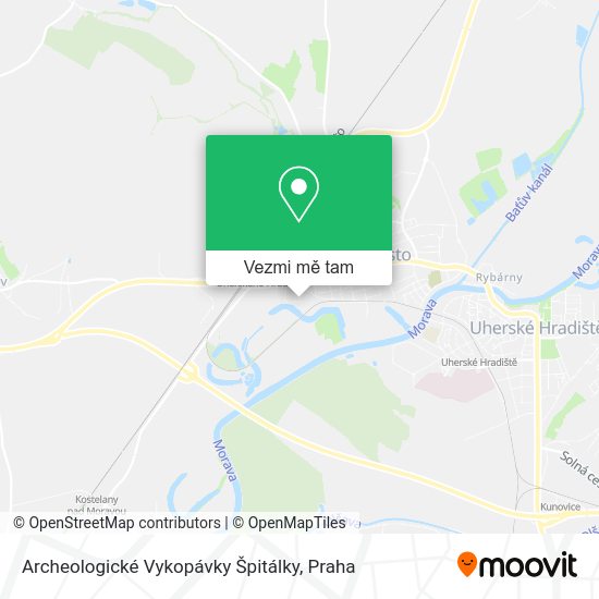 Archeologické Vykopávky Špitálky mapa