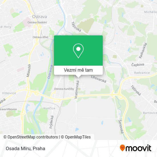 Osada Míru mapa