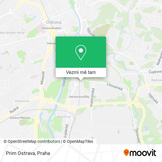 Prim Ostrava mapa