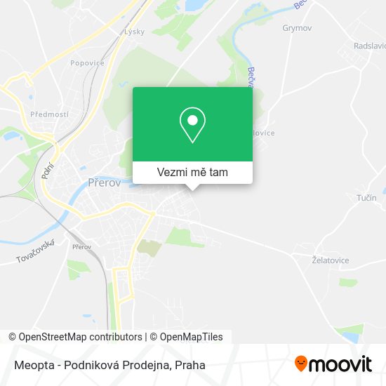 Meopta - Podniková Prodejna mapa
