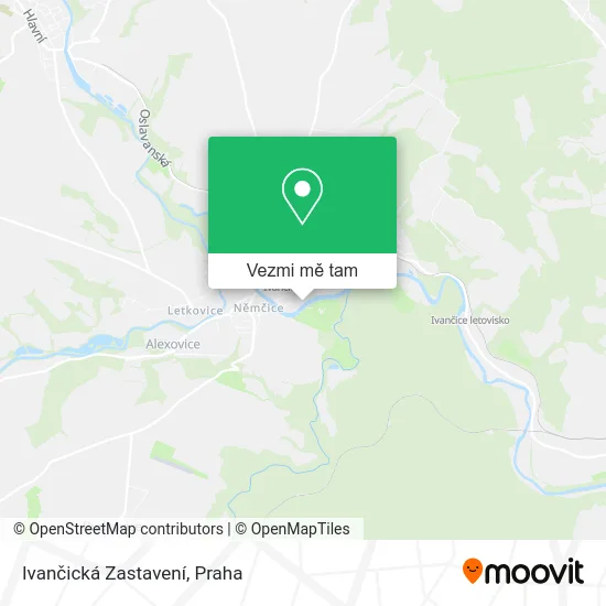 Ivančická Zastavení mapa