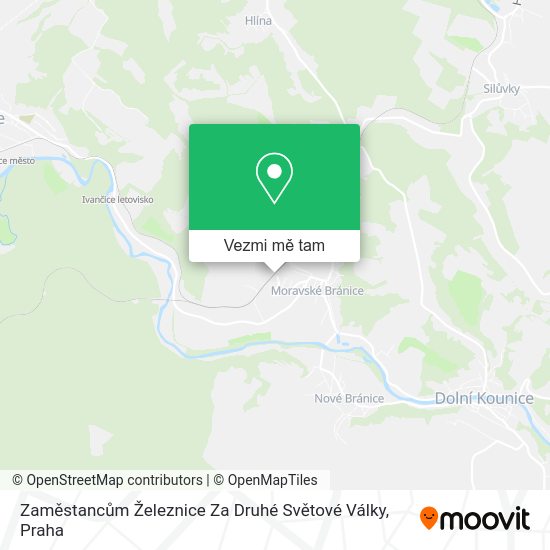 Zaměstancům Železnice Za Druhé Světové Války mapa