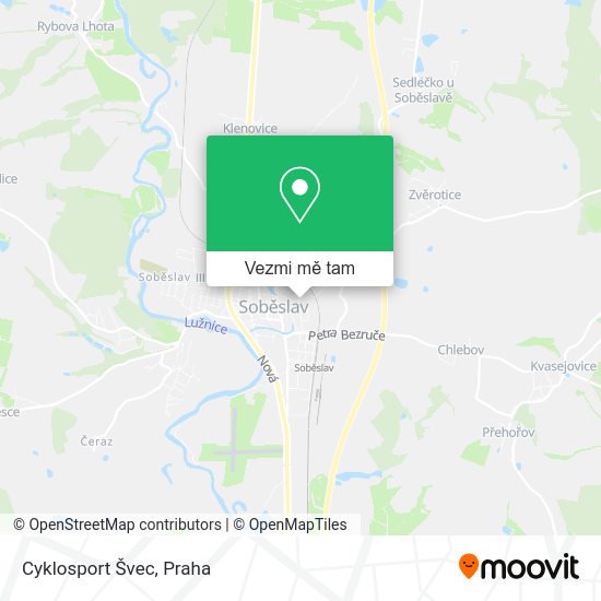 Cyklosport Švec mapa