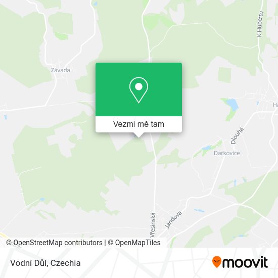 Vodní Důl mapa