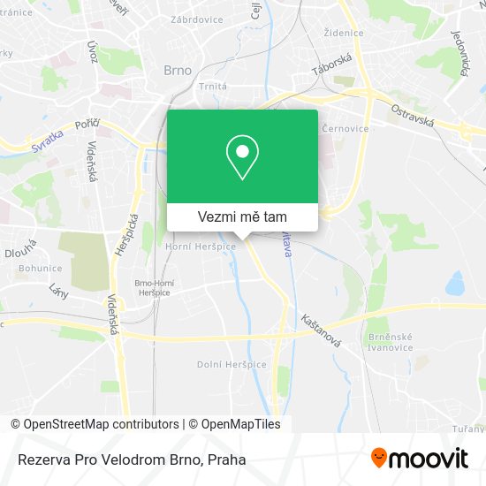 Rezerva Pro Velodrom Brno mapa