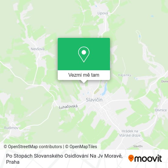 Po Stopách Slovanského Osidlování Na Jv Moravě mapa