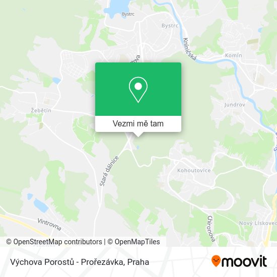 Výchova Porostů - Prořezávka mapa
