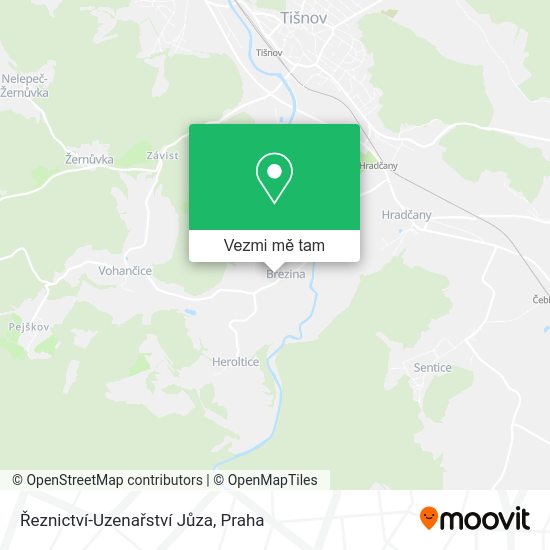 Řeznictví-Uzenařství Jůza mapa