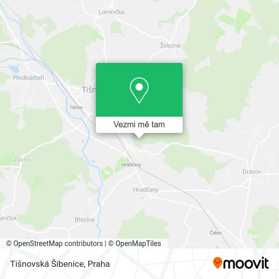Tišnovská Šibenice mapa