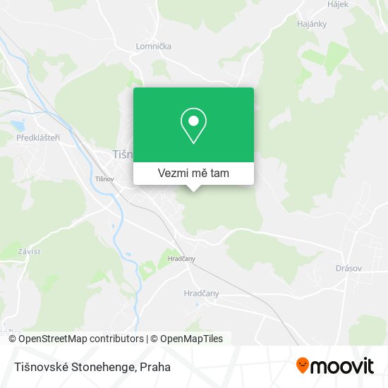 Tišnovské Stonehenge mapa