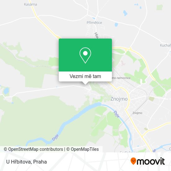 U Hřbitova mapa