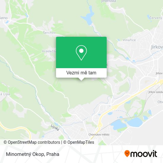 Minometný Okop mapa