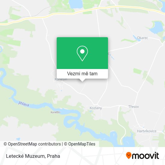 Letecké Muzeum mapa