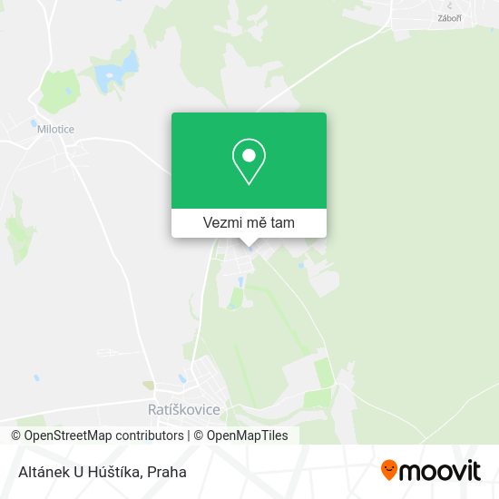 Altánek U Húštíka mapa
