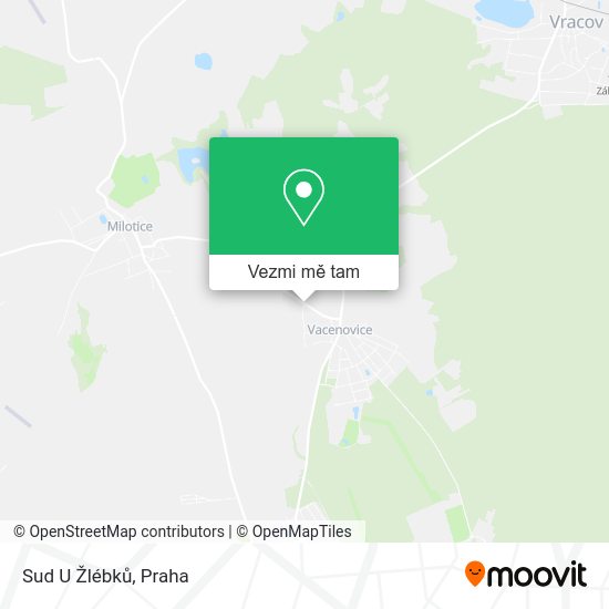 Sud U Žlébků mapa