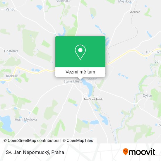 Sv. Jan Nepomucký mapa