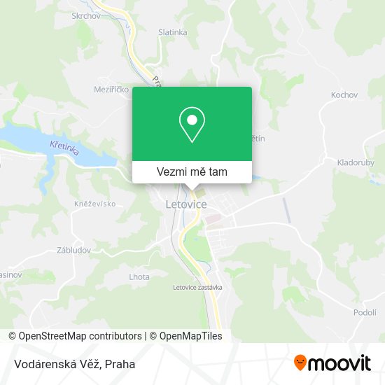 Vodárenská Věž mapa