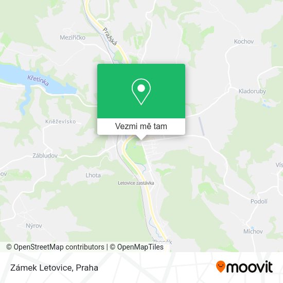 Zámek Letovice mapa