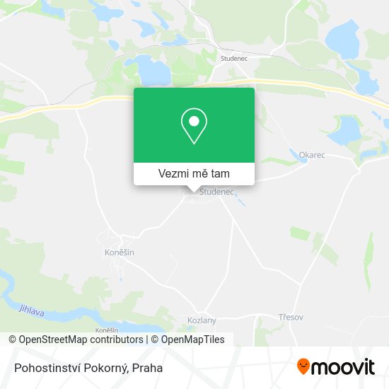 Pohostinství Pokorný mapa