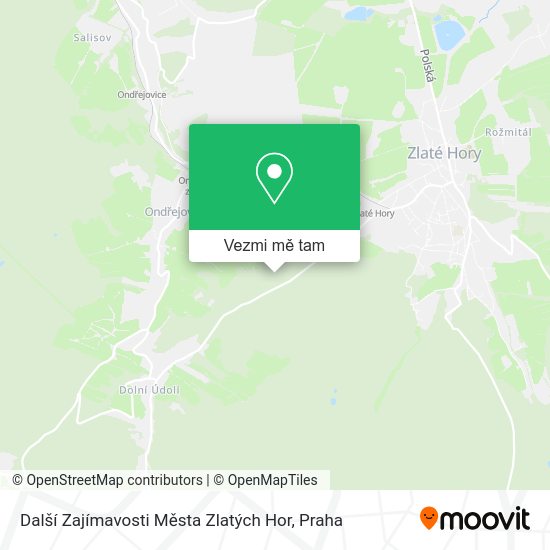 Další Zajímavosti Města Zlatých Hor mapa