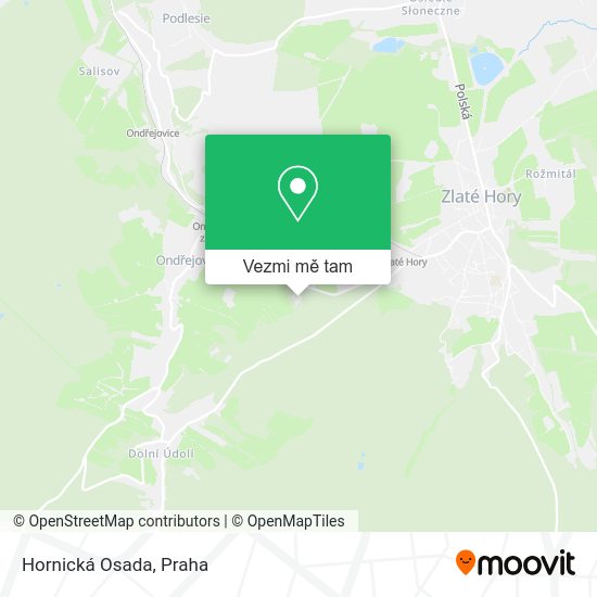 Hornická Osada mapa