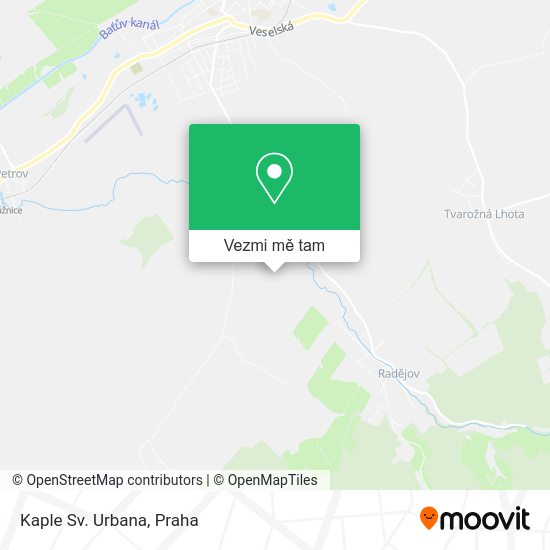 Kaple Sv. Urbana mapa