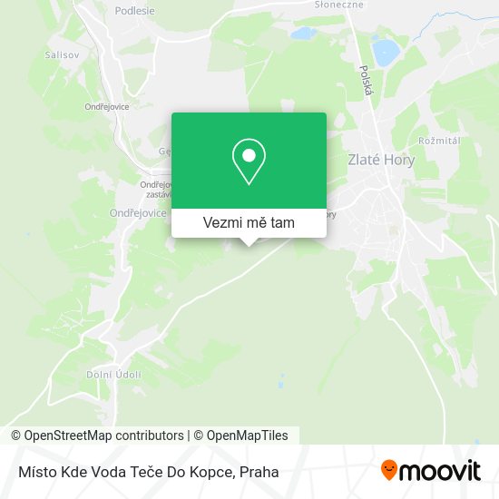 Místo Kde Voda Teče Do Kopce mapa