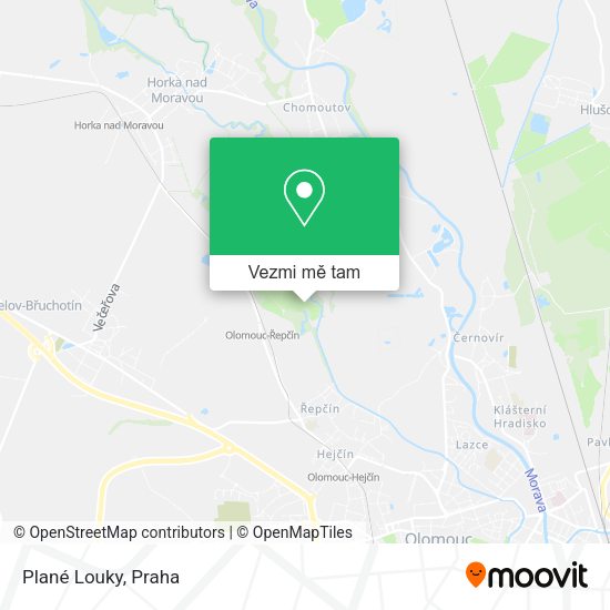 Plané Louky mapa