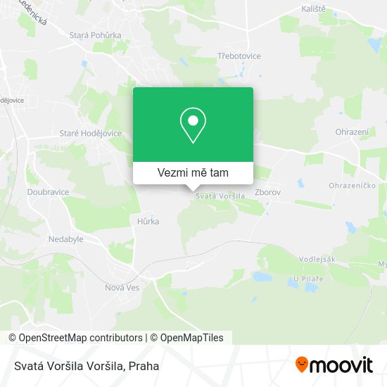 Svatá Voršila Voršila mapa