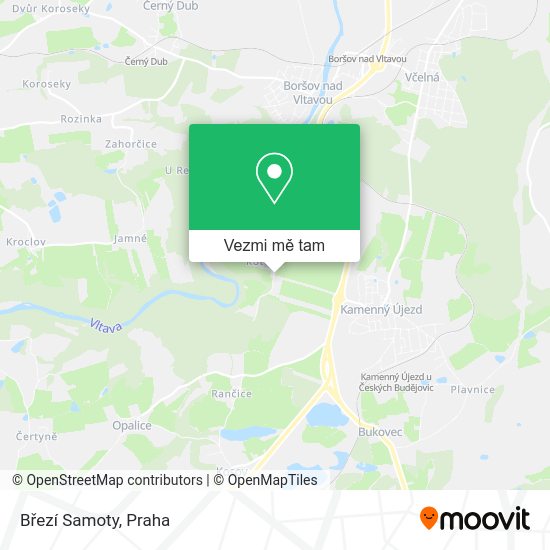 Březí Samoty mapa