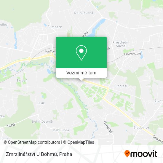 Zmrzlinářství U Böhmů mapa