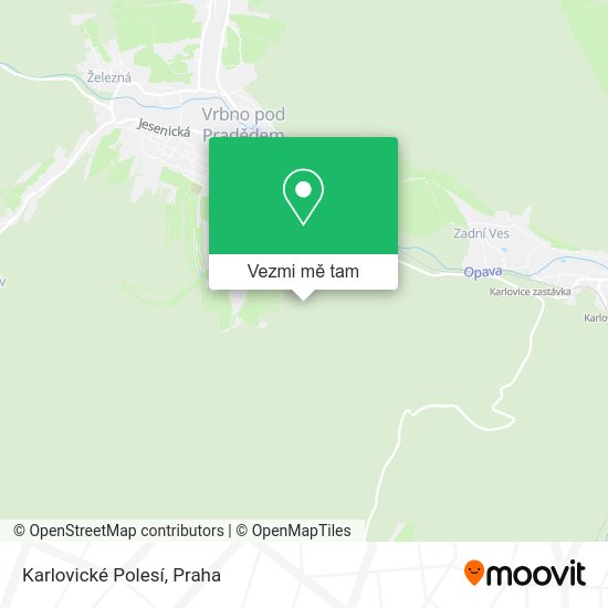 Karlovické Polesí mapa