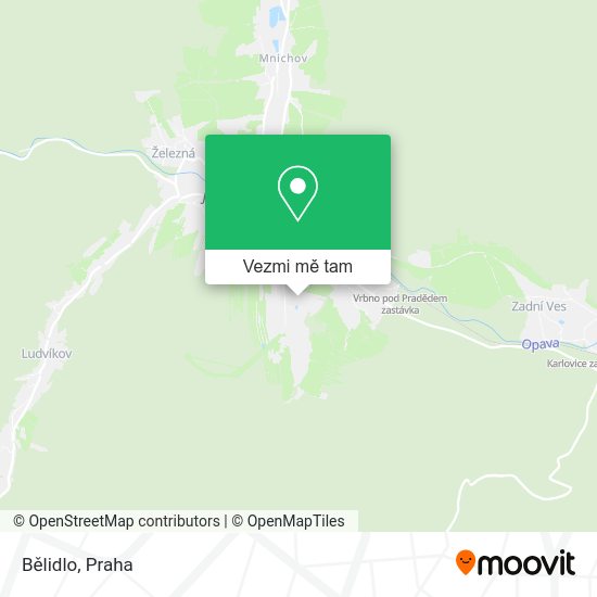 Bělidlo mapa