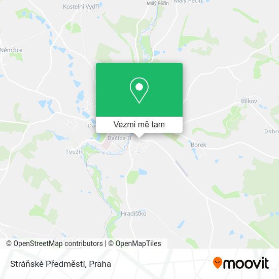 Stráňské Předměstí mapa