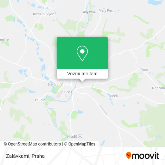 Zalávkami mapa